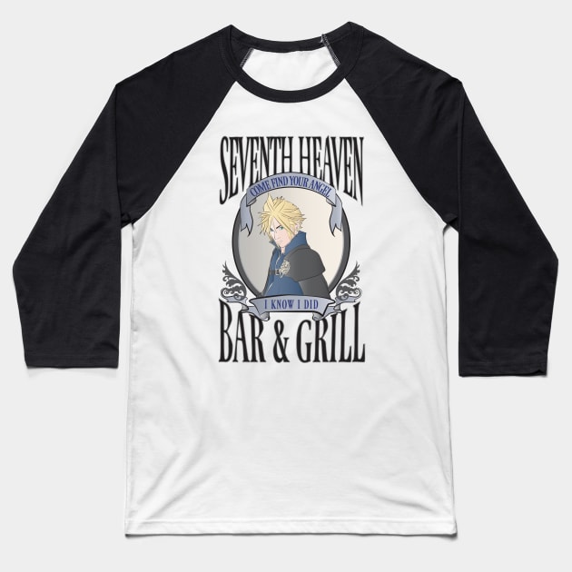 Seventh Heaven Bar & Grill Baseball T-Shirt by TionneDawnstar